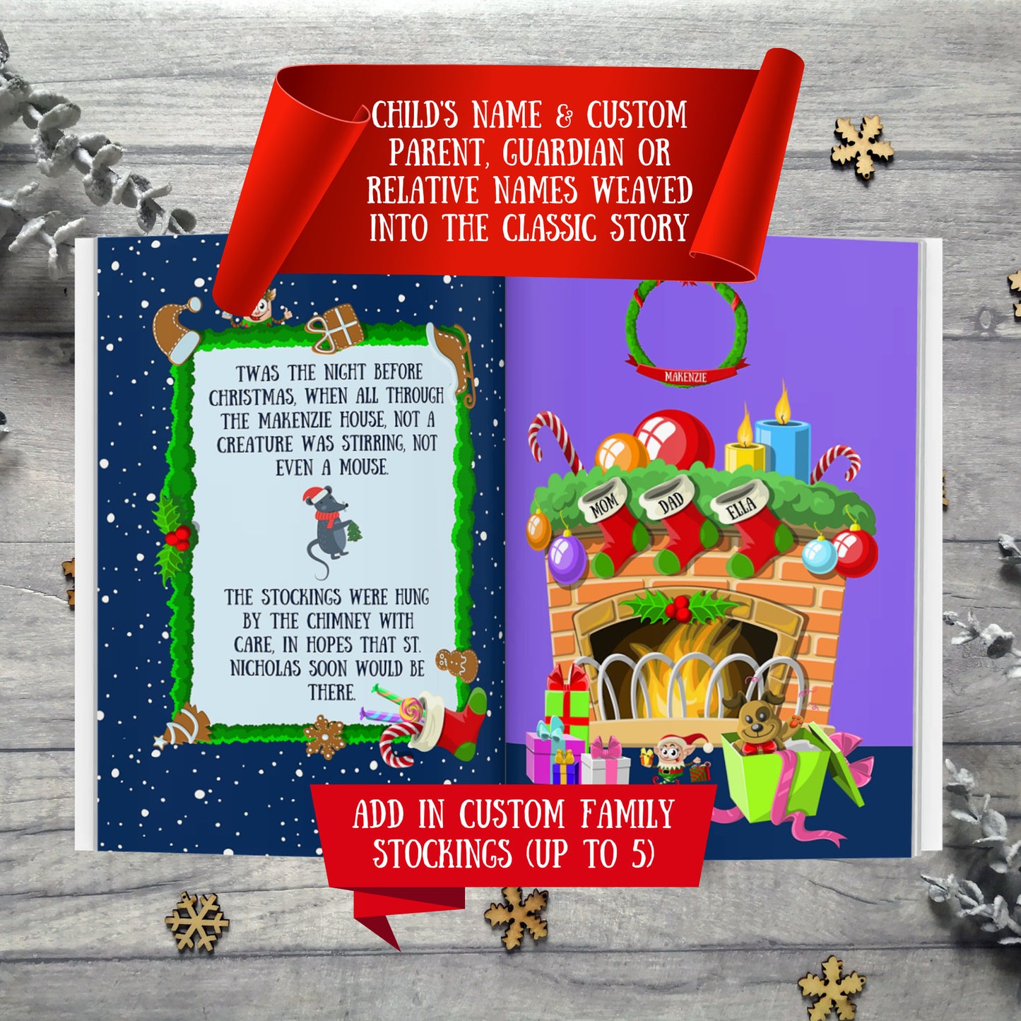 The Night Before Christmas - Personalized Children’s Book - Custom Children’s Xmas Book, a Classic Christmas Story w/child’s name