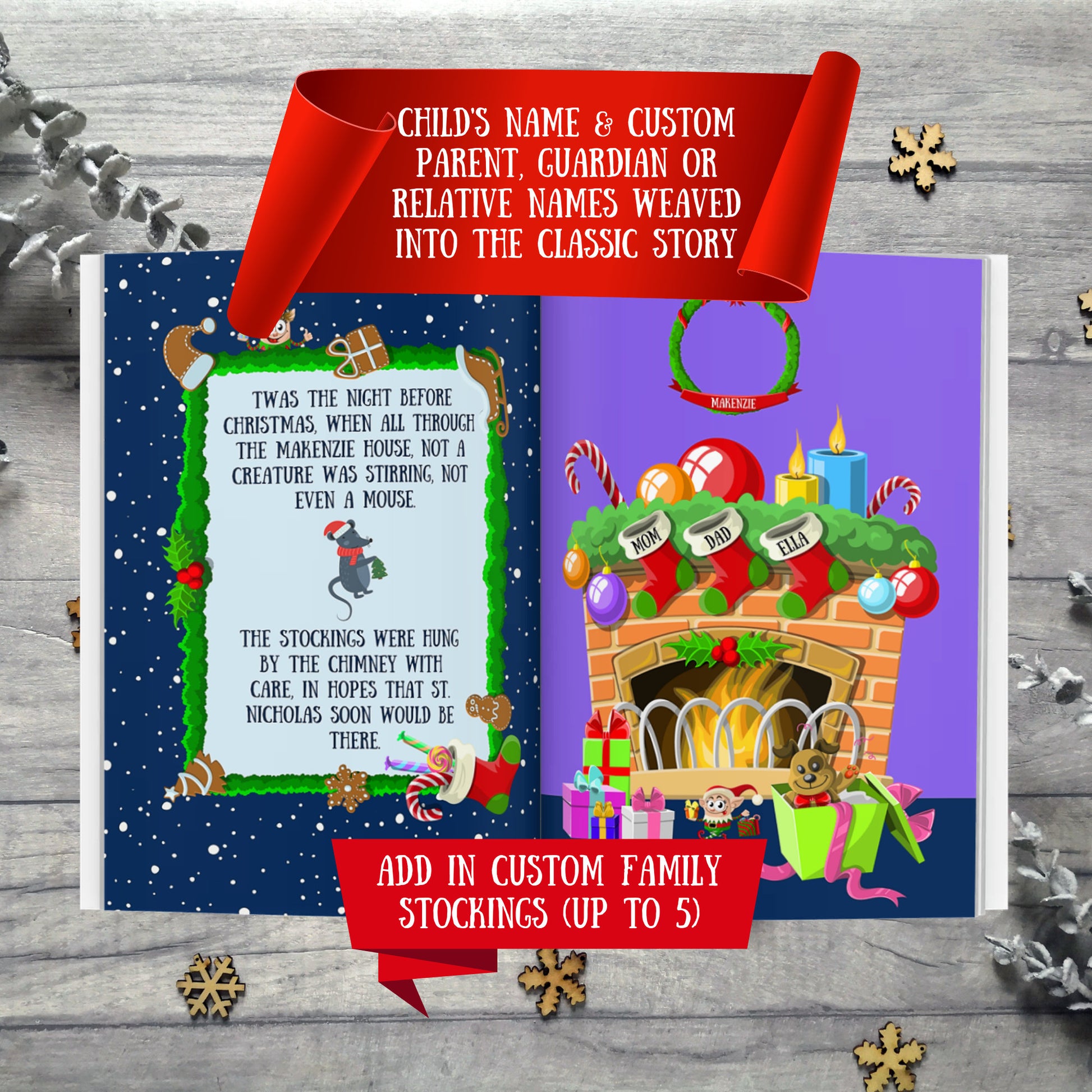 The Night Before Christmas - Personalized Children’s Book - Custom Children’s Xmas Book, a Classic Christmas Story w/child’s name