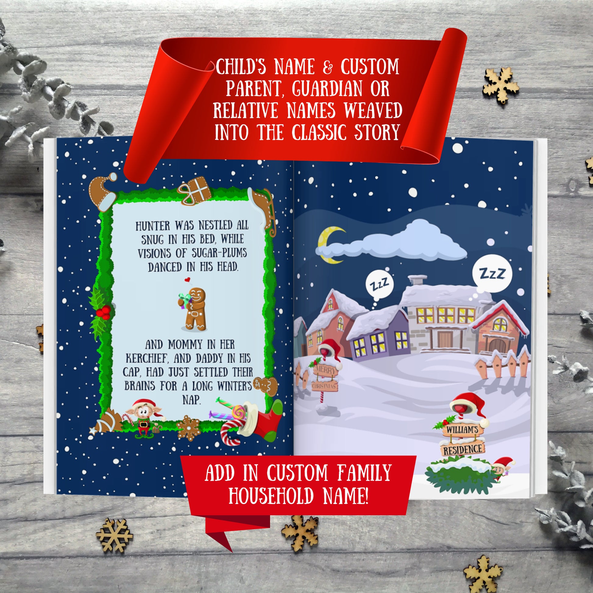 The Night Before Christmas - Personalized Children’s Book - Custom Children’s Xmas Book, a Classic Christmas Story w/child’s name