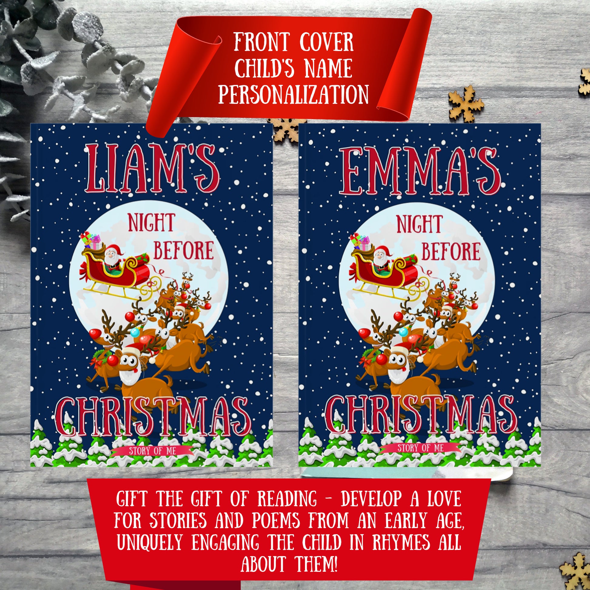 The Night Before Christmas - Personalized Children’s Book - Custom Children’s Xmas Book, a Classic Christmas Story w/child’s name