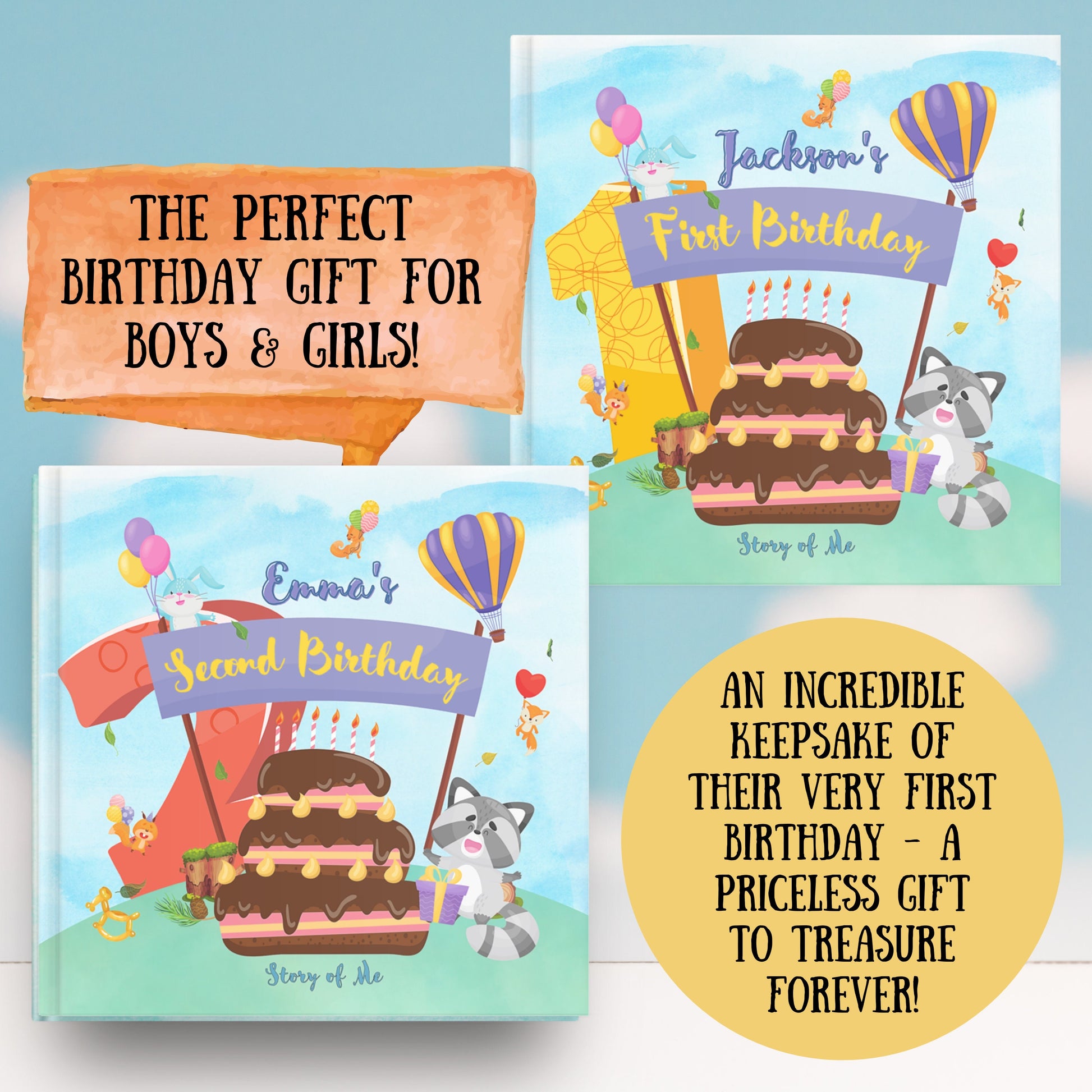 Personalized Second Birthday Book - Child's Second Birthday, Special Custom Kids Book Gift with Child Personalizations