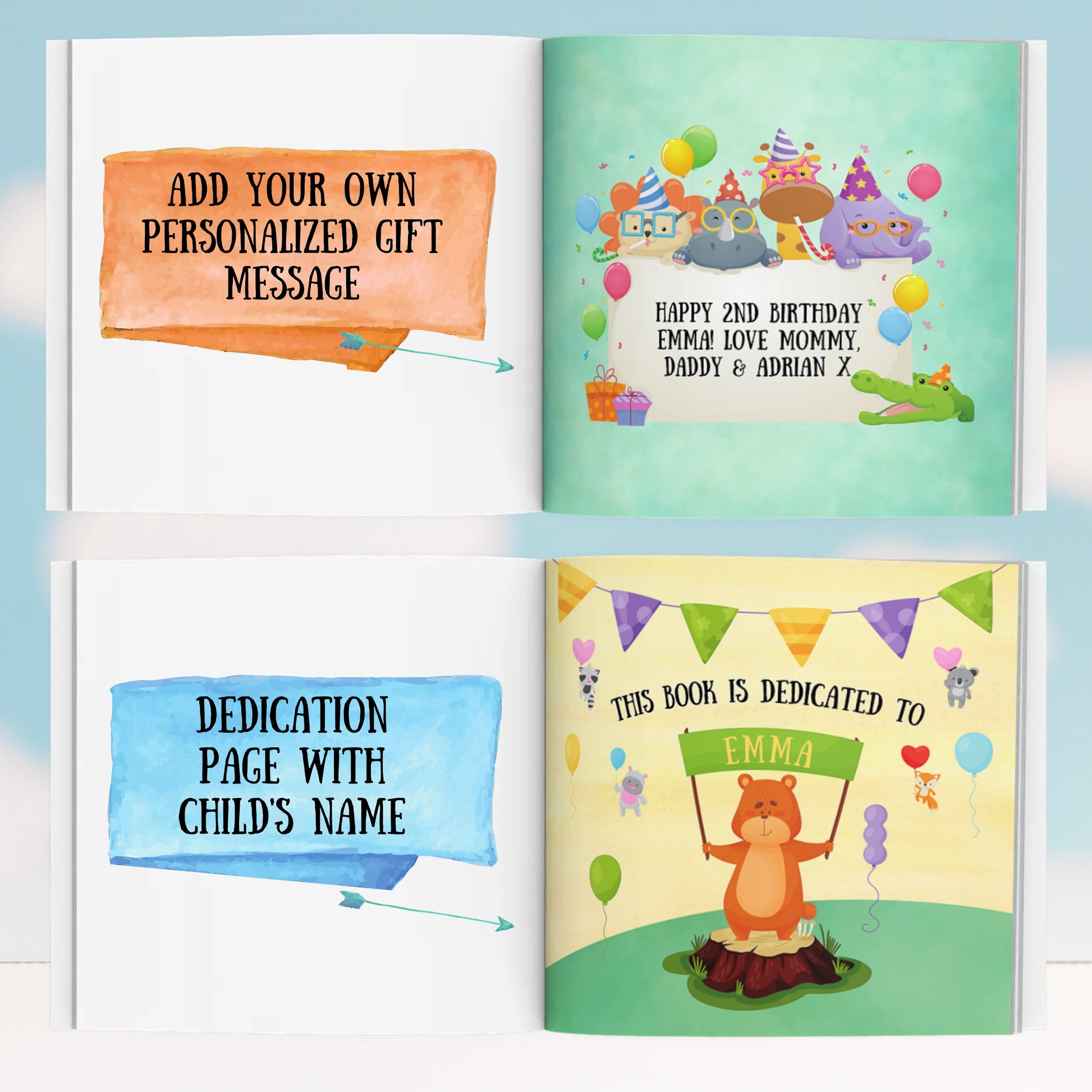 Personalized Second Birthday Book - Child's Second Birthday, Special Custom Kids Book Gift with Child Personalizations