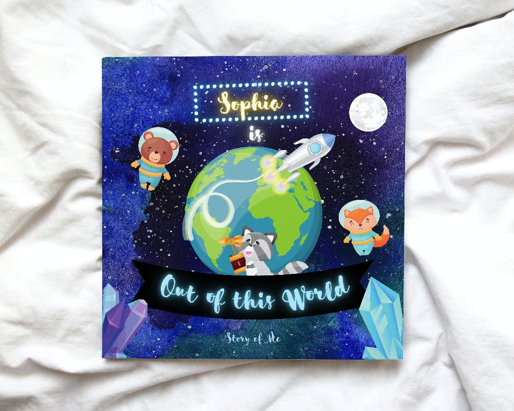 Out of this World - A Personalized Space Adventure Christmas Book for Kids w/Child’s Name
