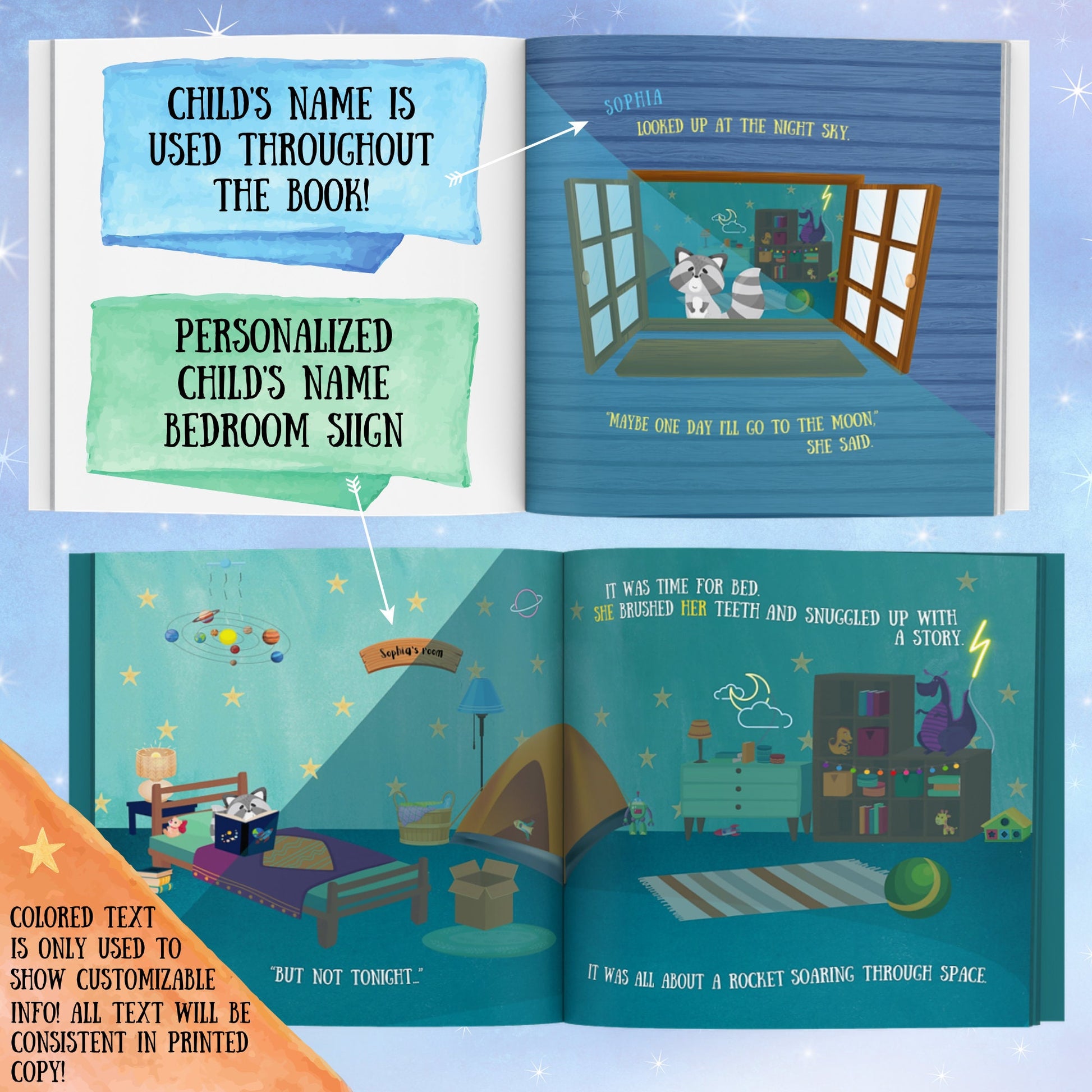 Personalized Kids Book - Space Adventure with Child's Name - Out of this World Space Birthday Book