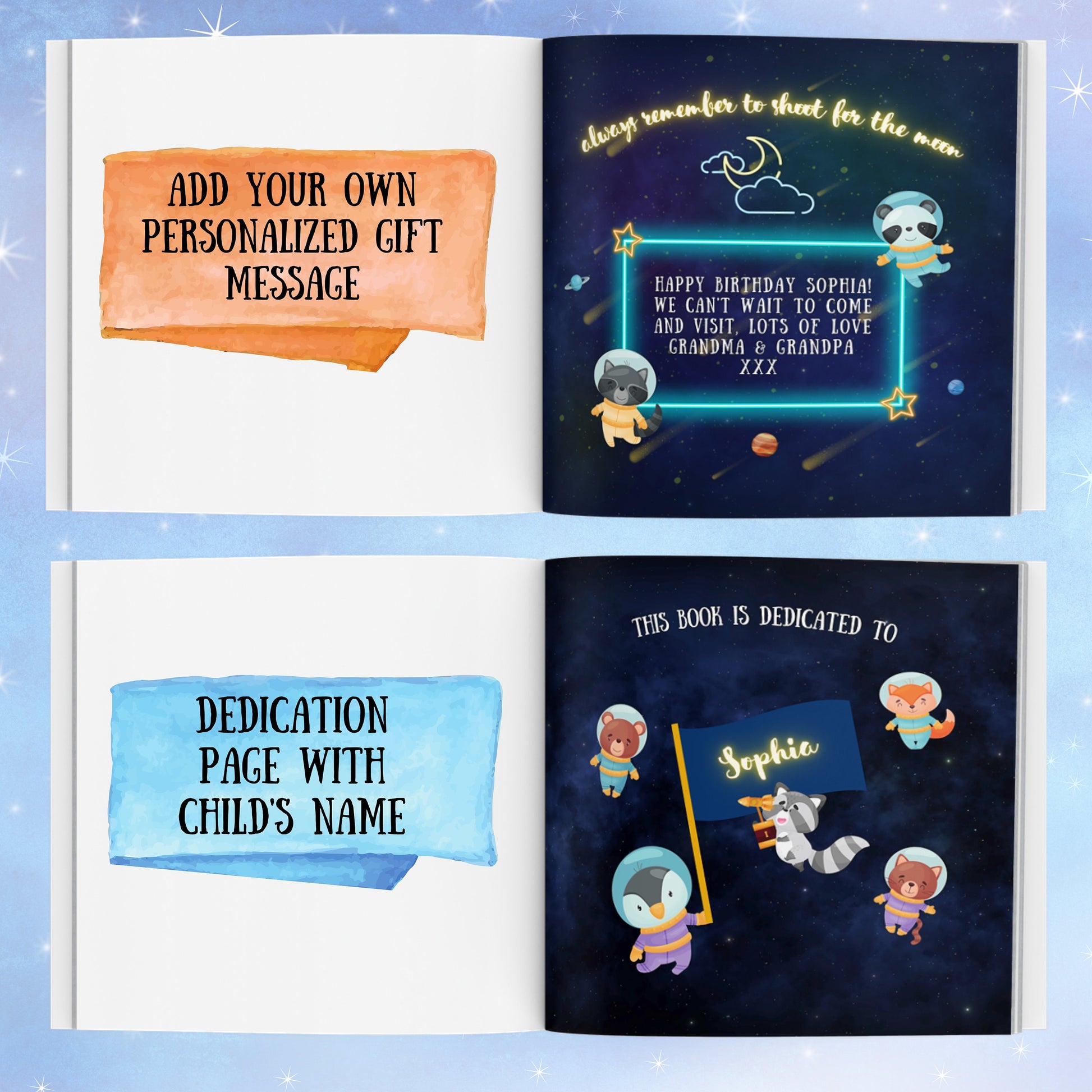 Personalized Kids Book - Space Adventure with Child's Name - Out of this World Space Birthday Book