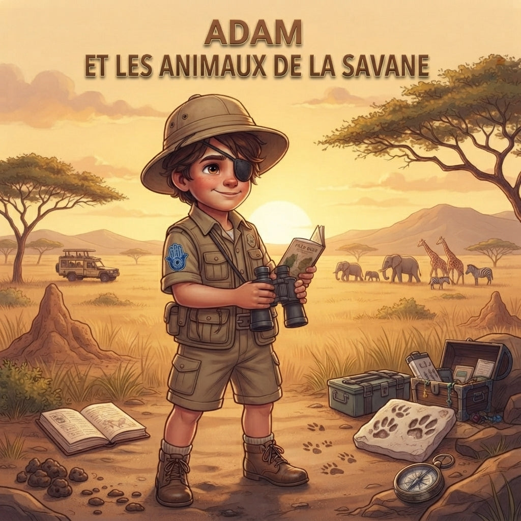 Couverture : Adam et les animaux de la savane