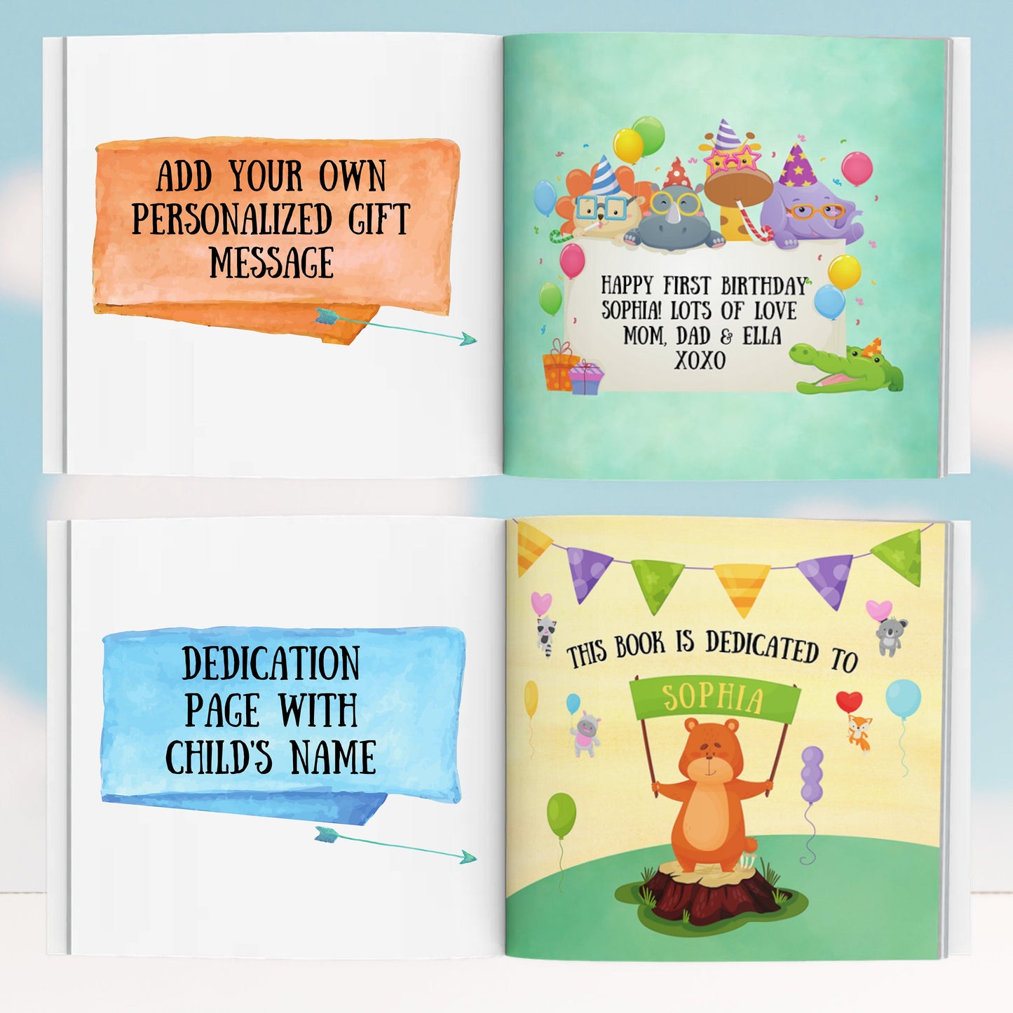 Personalized First Birthday Book for Kids - My First Birthday