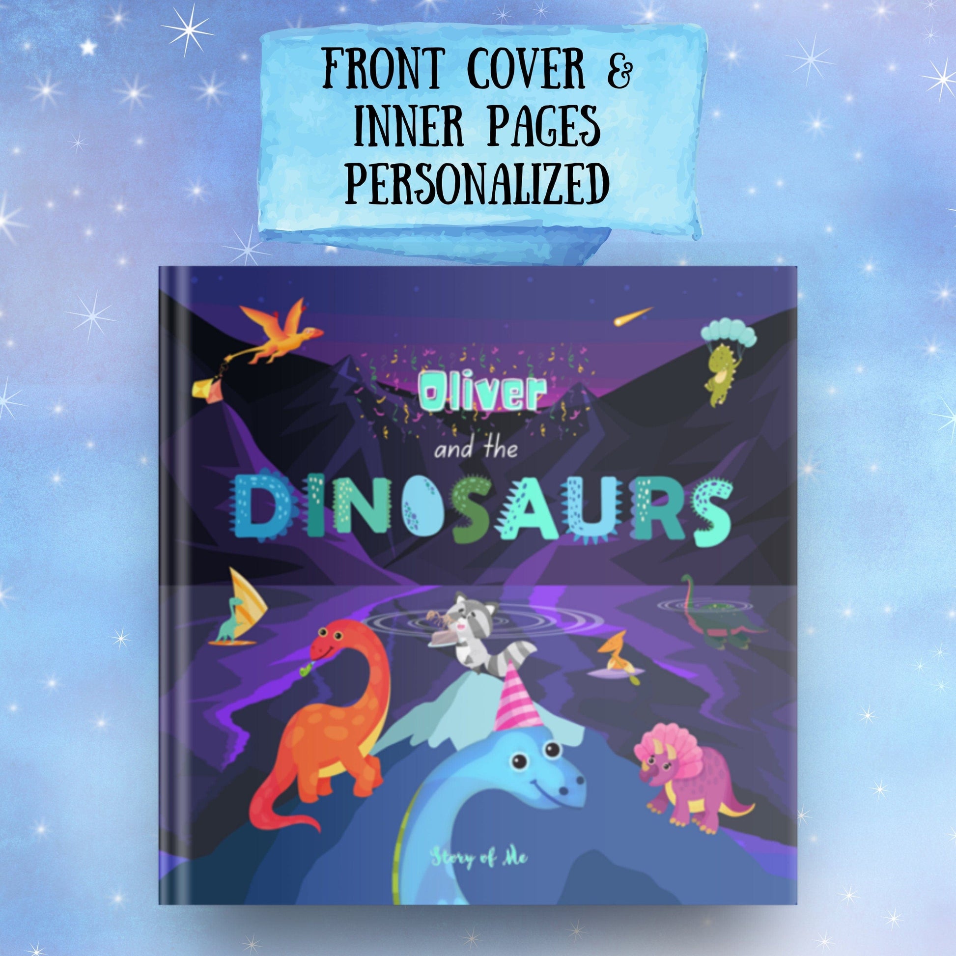 Personalized Book - Dinosaur Adventure - Custom Personalized Book w/child and family personalizations, great dinosaur gift for birthday